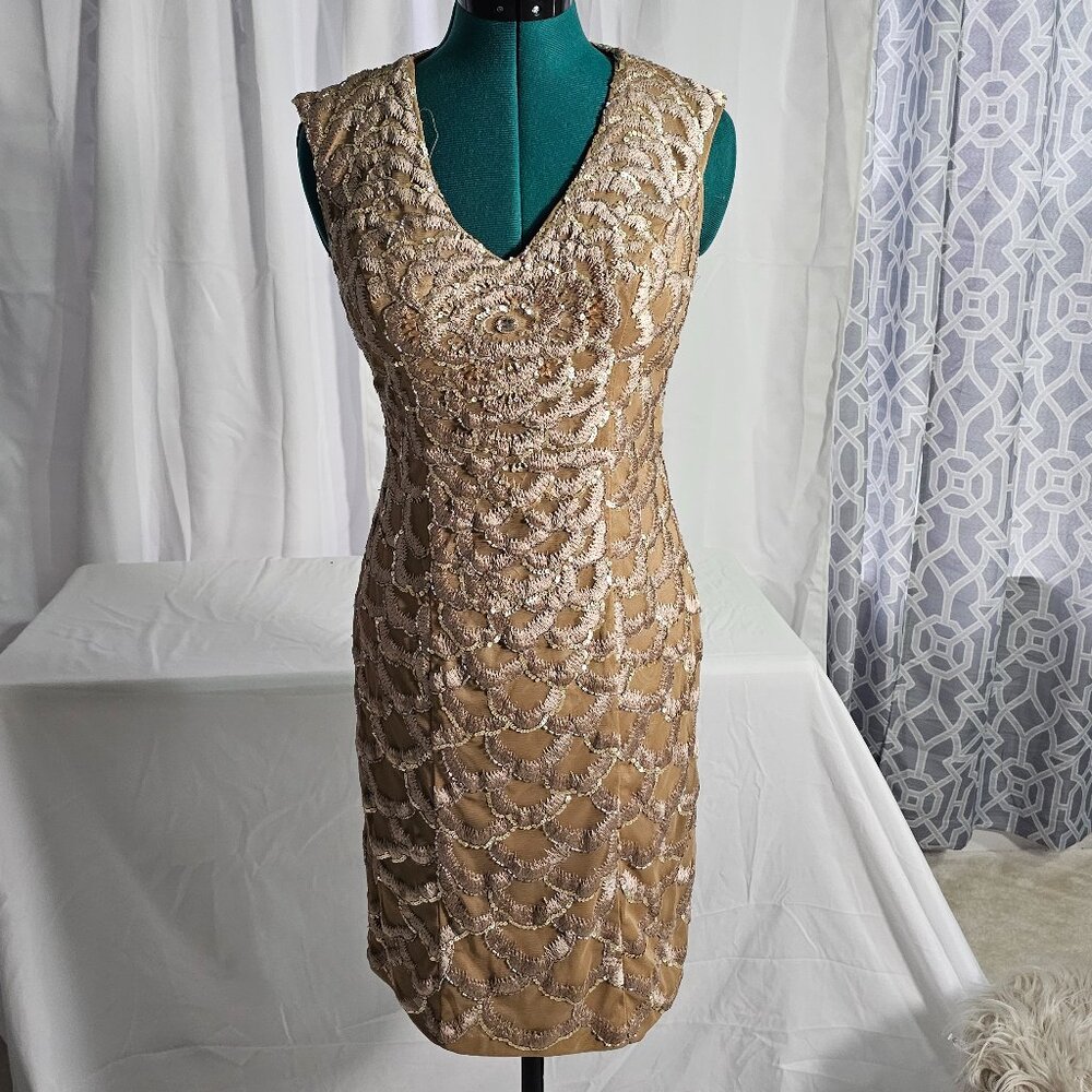 Sue Wong Nocturne Beaded Cocktail Dress – Size 6